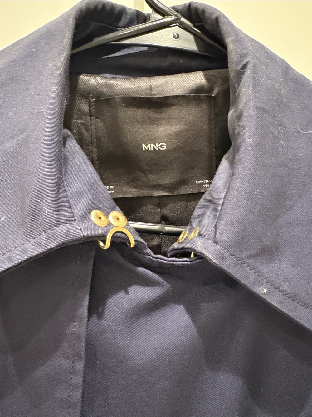 Woman’s Navy Trench Coat - Classic Double-Breasted Style - Picture 8 of 9